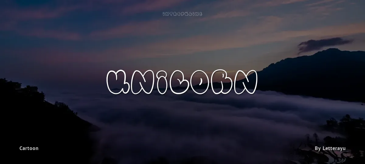 Unicorn font preview