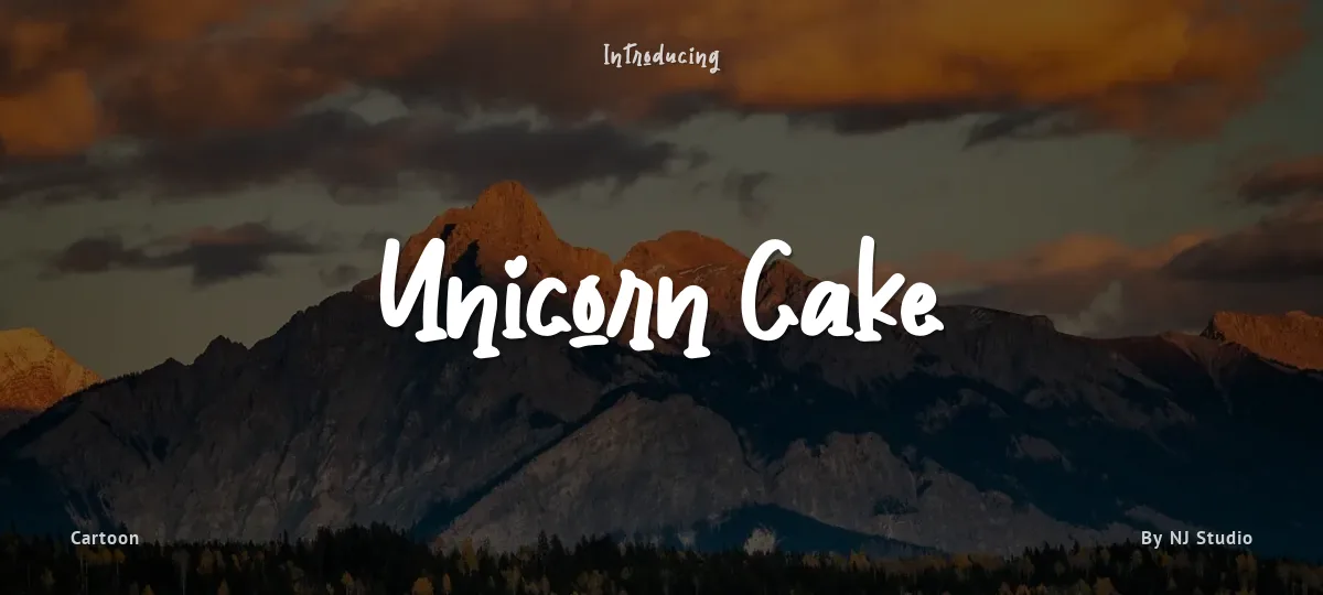 Unicorn Cake font preview