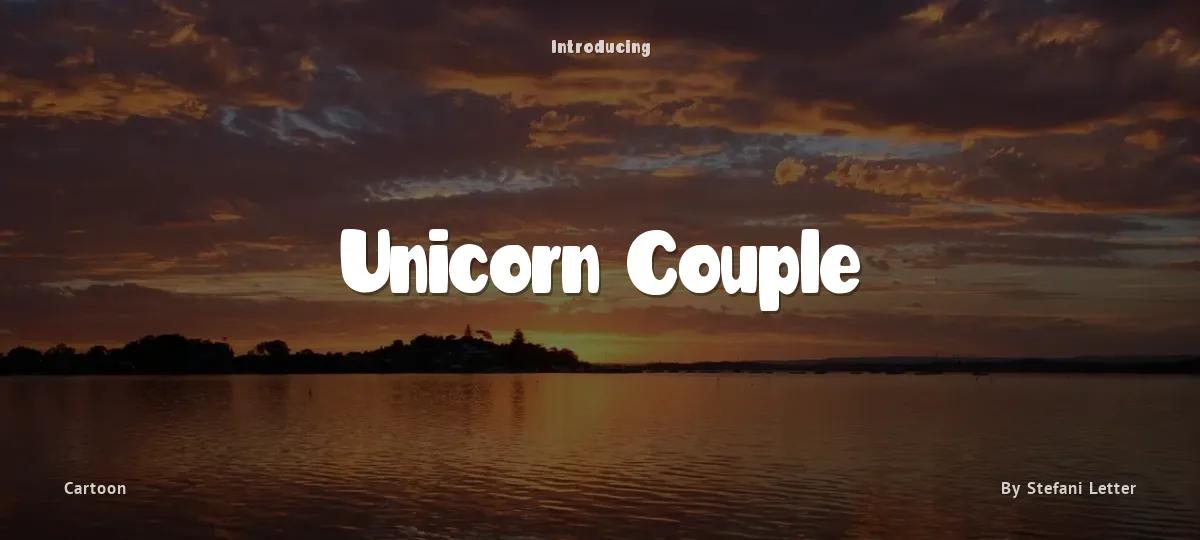 Unicorn Couple font preview