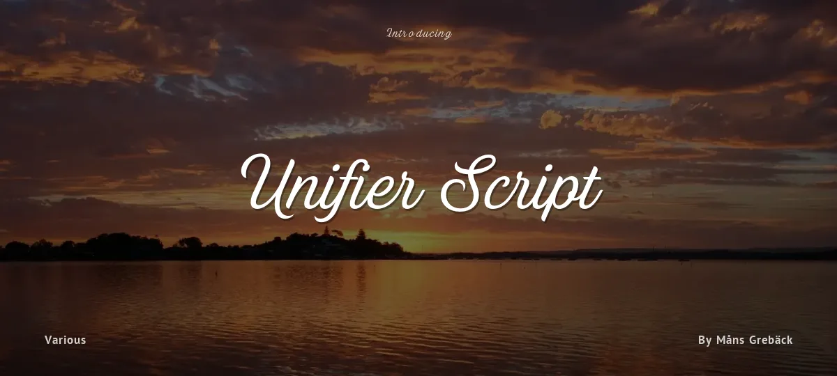 Unifier Script font preview