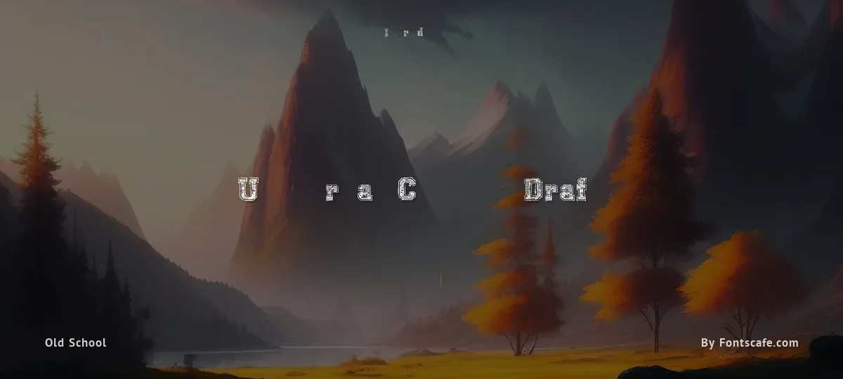 Universal College Draft font preview