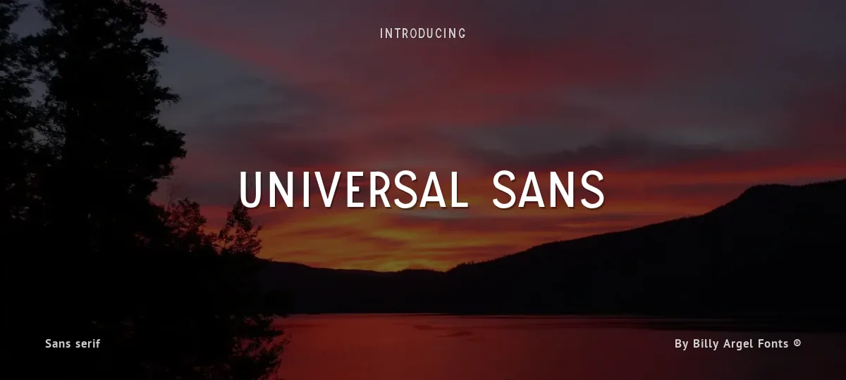 Universal Sans font preview