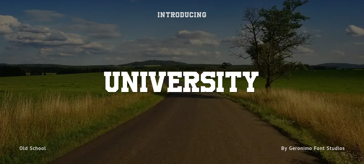 University font preview