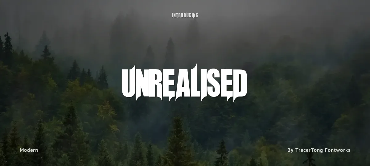 Unrealised font preview