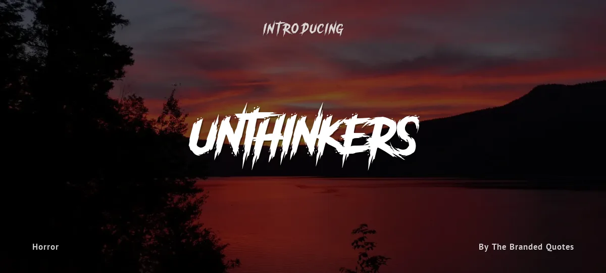Unthinkers font preview