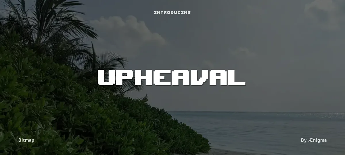 Upheaval font preview