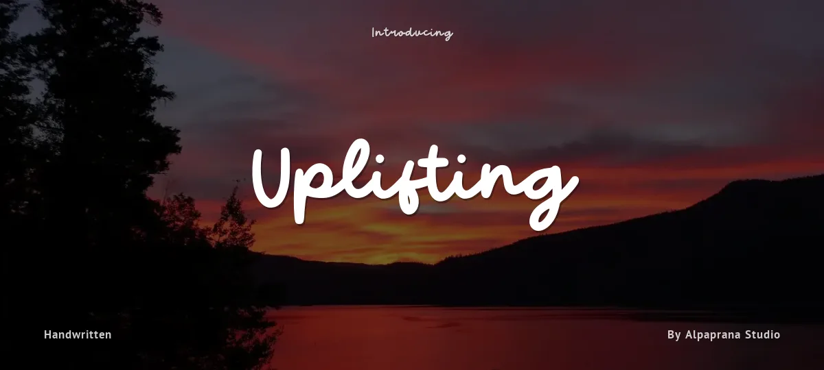 Uplifting font preview