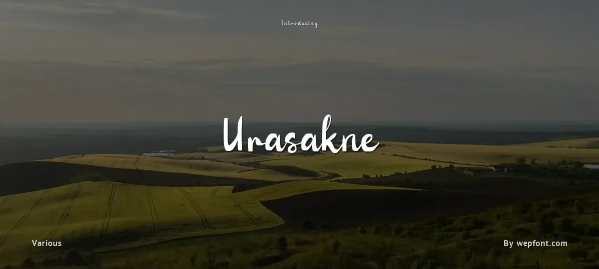 Urasakne font preview