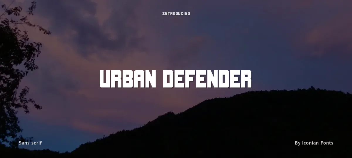 Urban Defender font preview