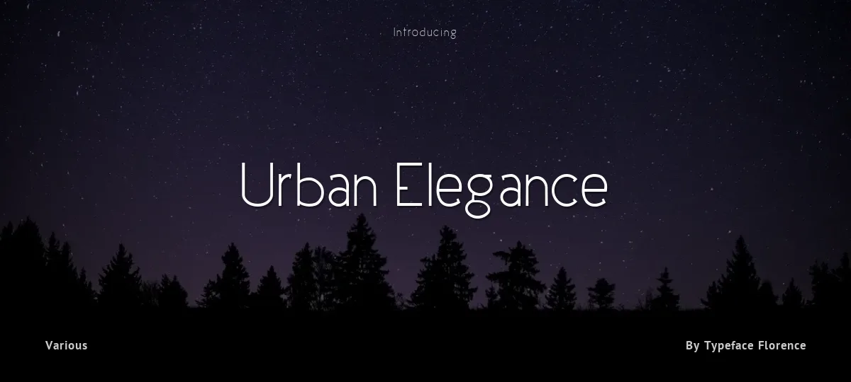 Urban Elegance font preview