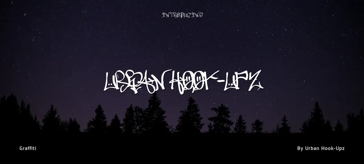 Urban Hook-Upz font preview