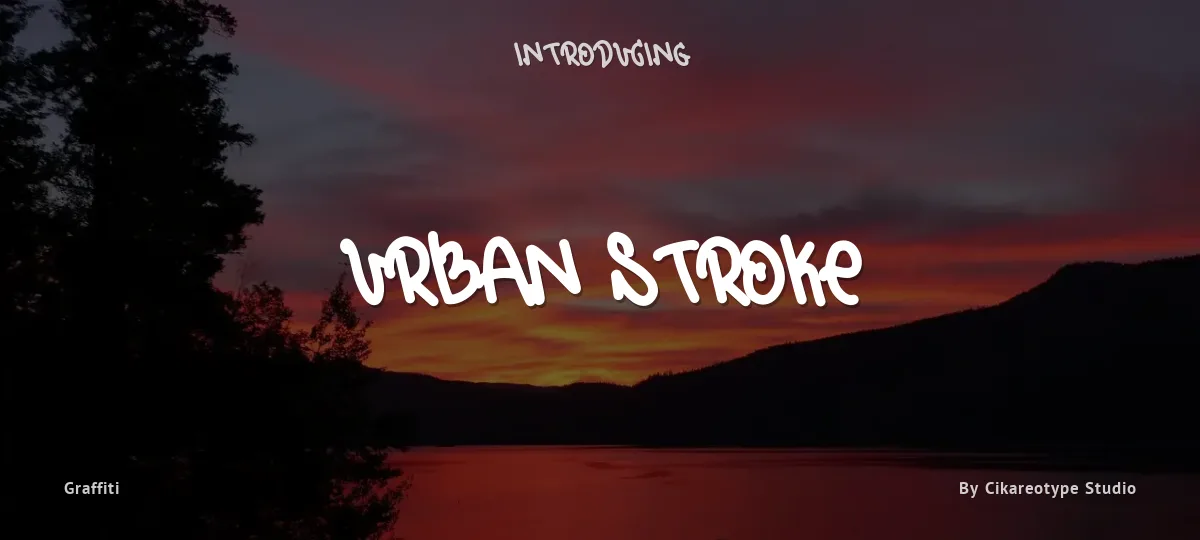 Urban Stroke font preview