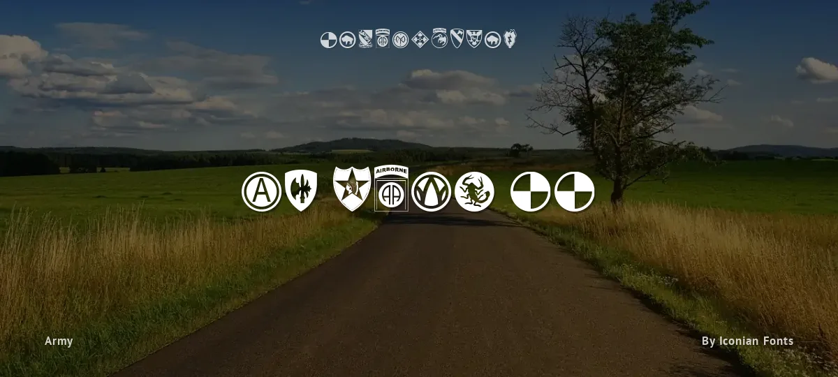 US Army II font preview