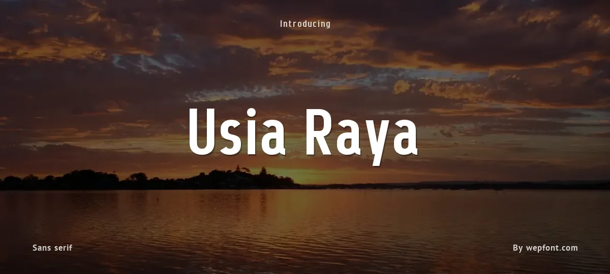 Usia Raya font preview