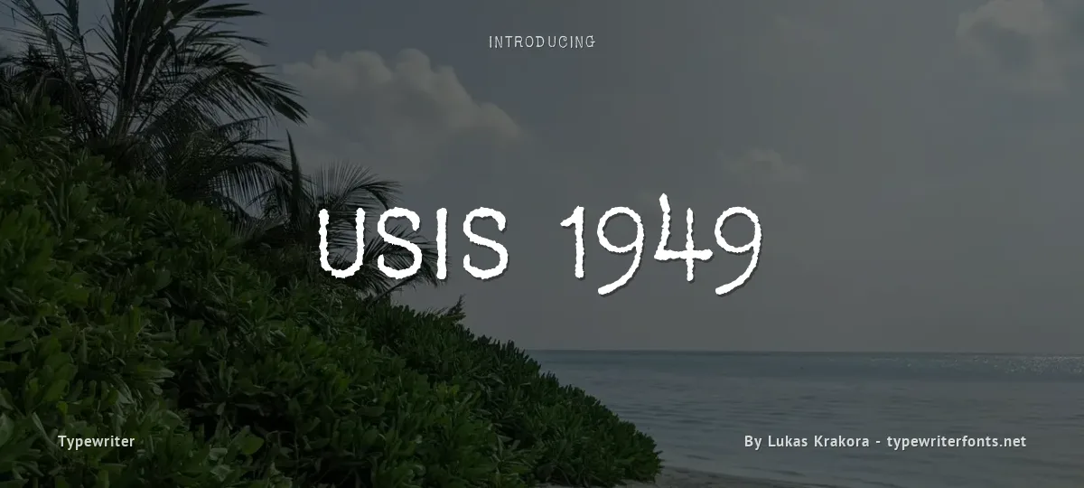 USIS 1949 font preview