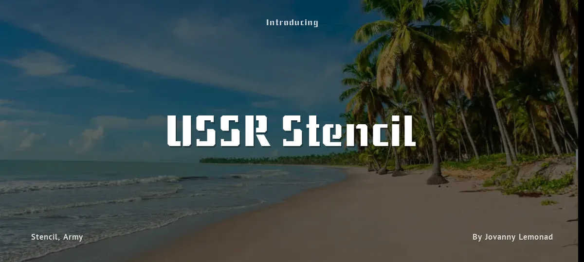 USSR Stencil font preview