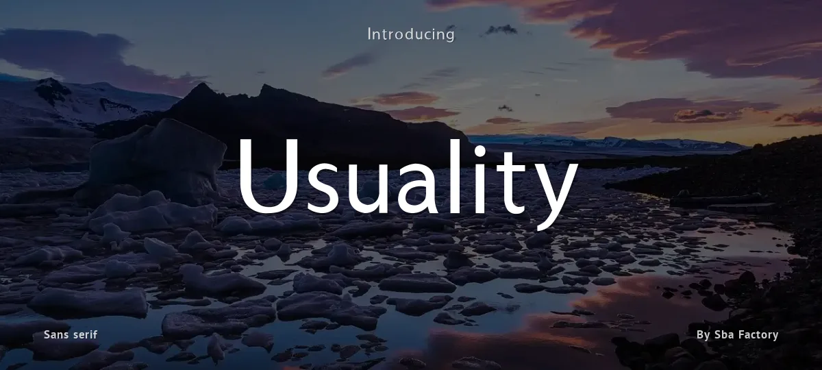 Usuality font preview