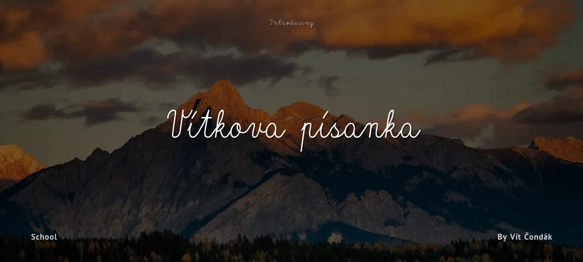 Vítkova písanka font preview