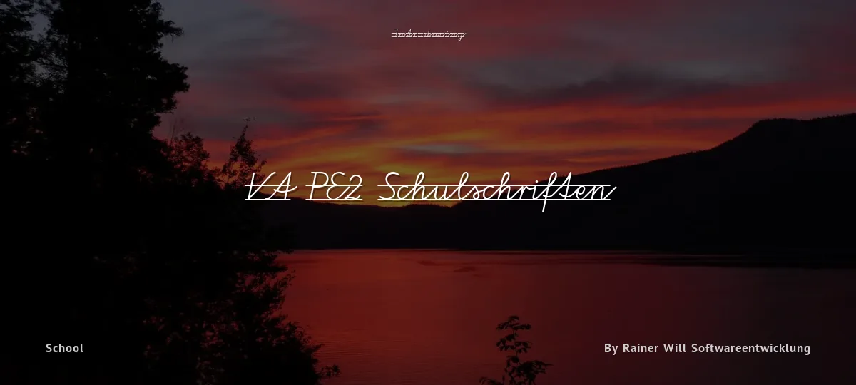VA PE2 Schulschriften font preview