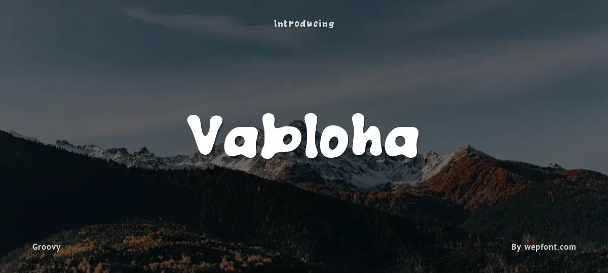 Vabloha font preview