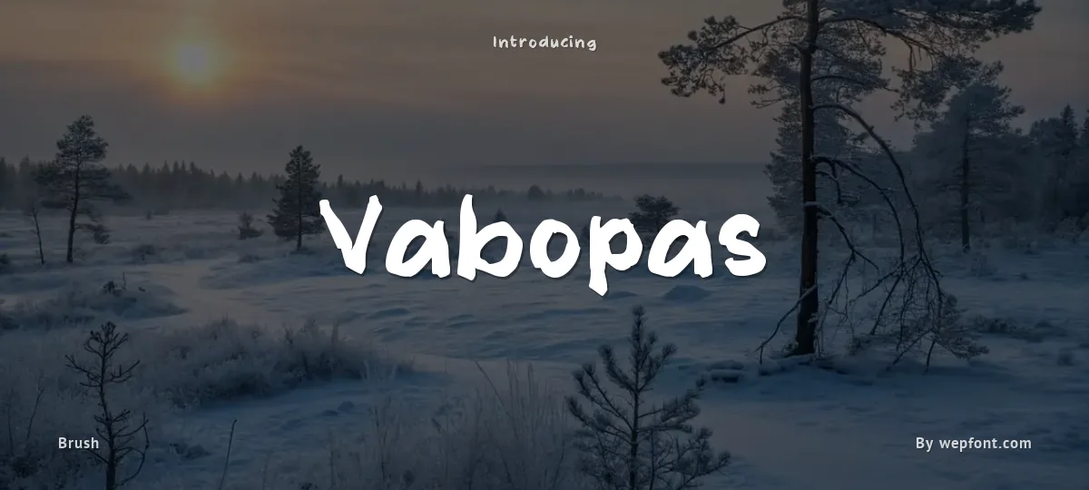 Vabopas font preview