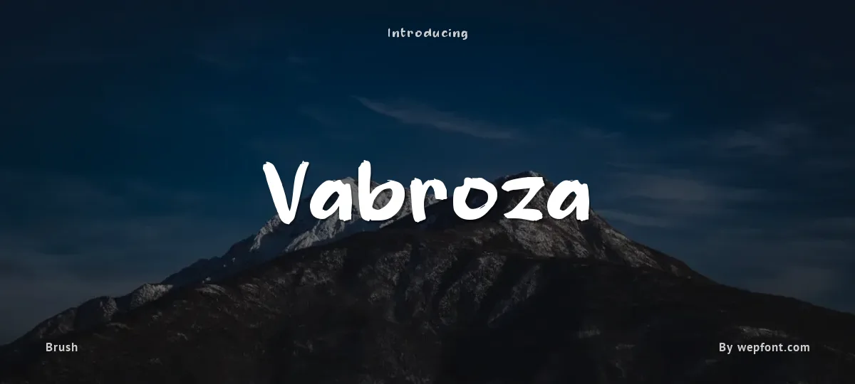 Vabroza font preview
