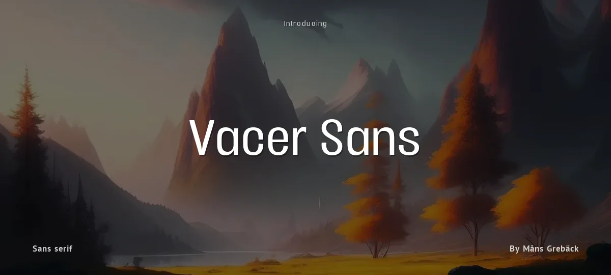Vacer Sans font preview