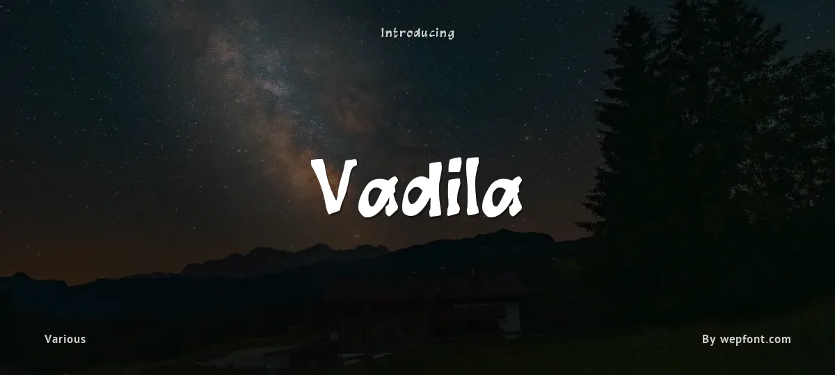 Vadila font preview