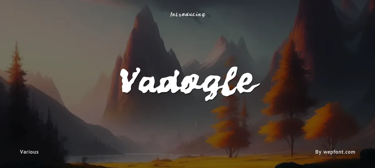 Vadogle font preview
