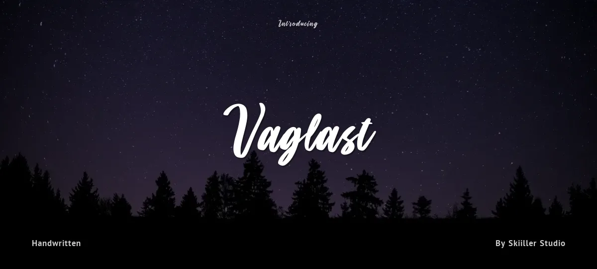 Vaglast font preview