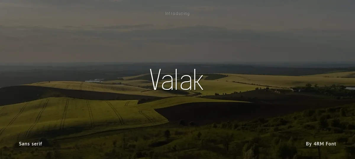 Valak font preview