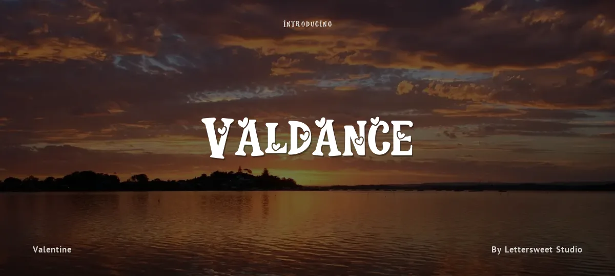 Valdance font preview