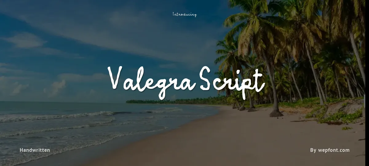 Valegra Script font preview