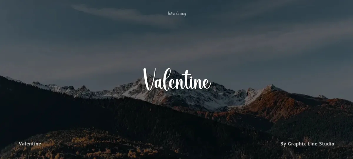Valentine font preview