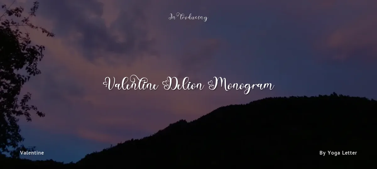 Valentine Delion Monogram font preview