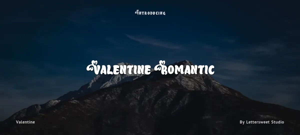 Valentine Romantic font preview