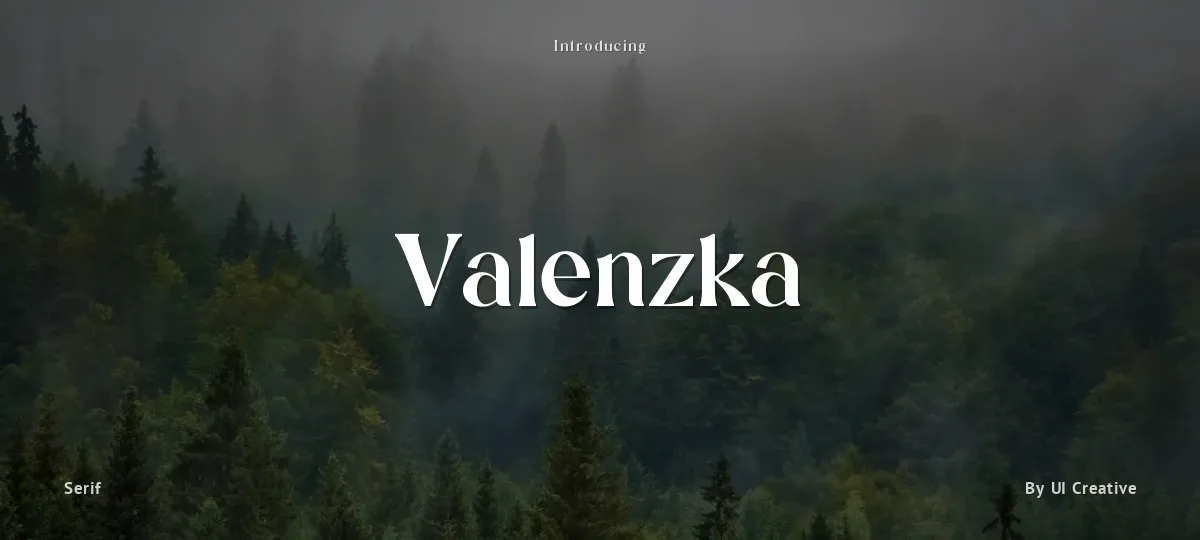 Valenzka font preview