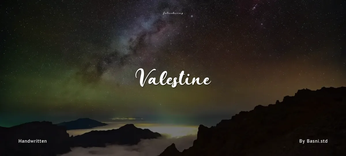 Valestine font preview