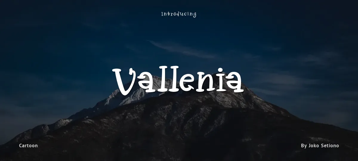 Vallenia font preview