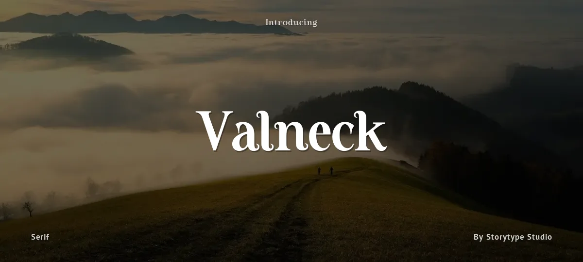 Valneck font preview