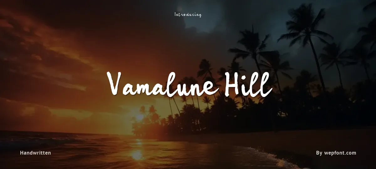Vamalune Hill font preview