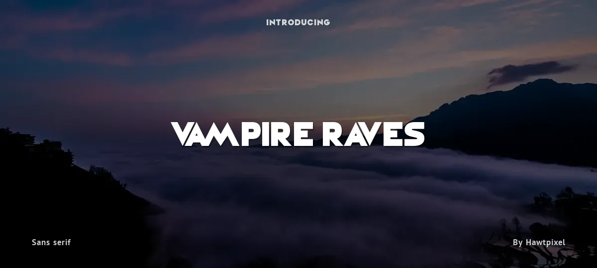 Vampire Raves font preview
