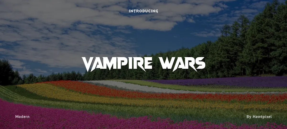 Vampire Wars font preview