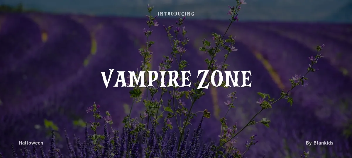 Vampire Zone font preview