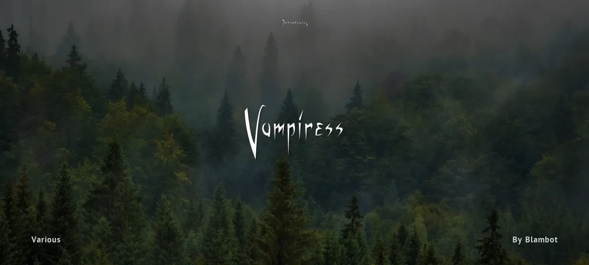 Vampiress font preview