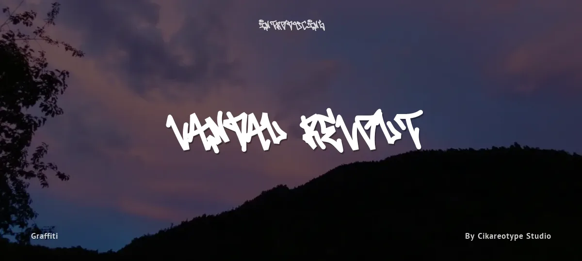 Vandal Revolt font preview