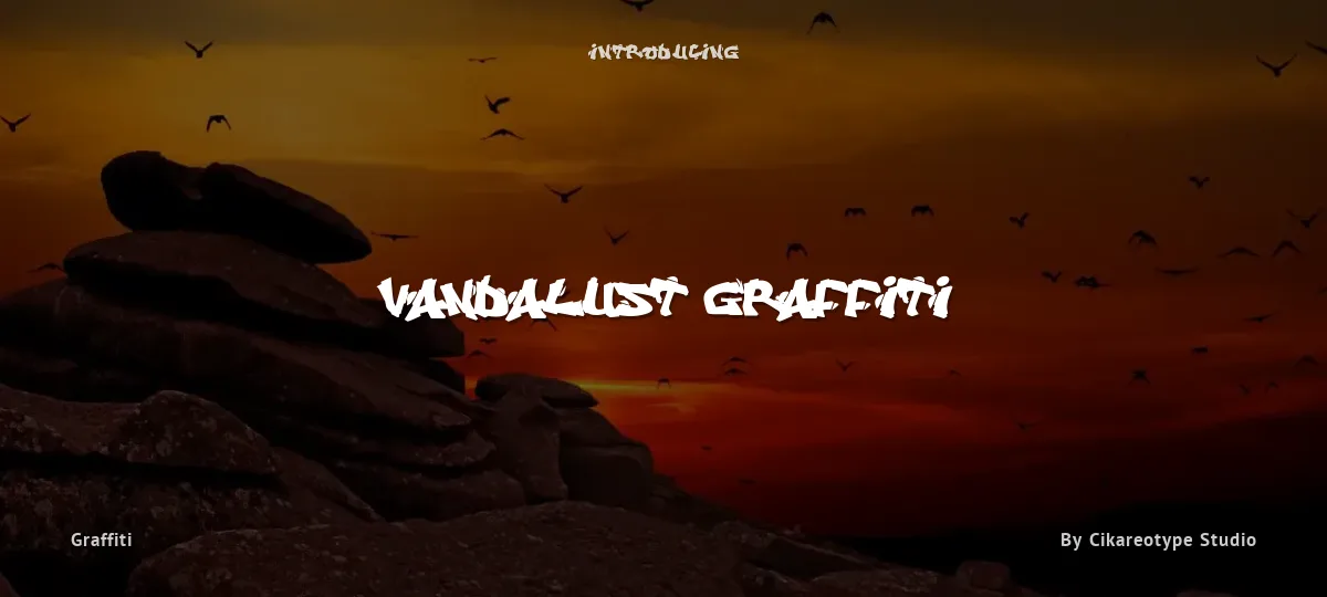 Vandalust Graffiti font preview