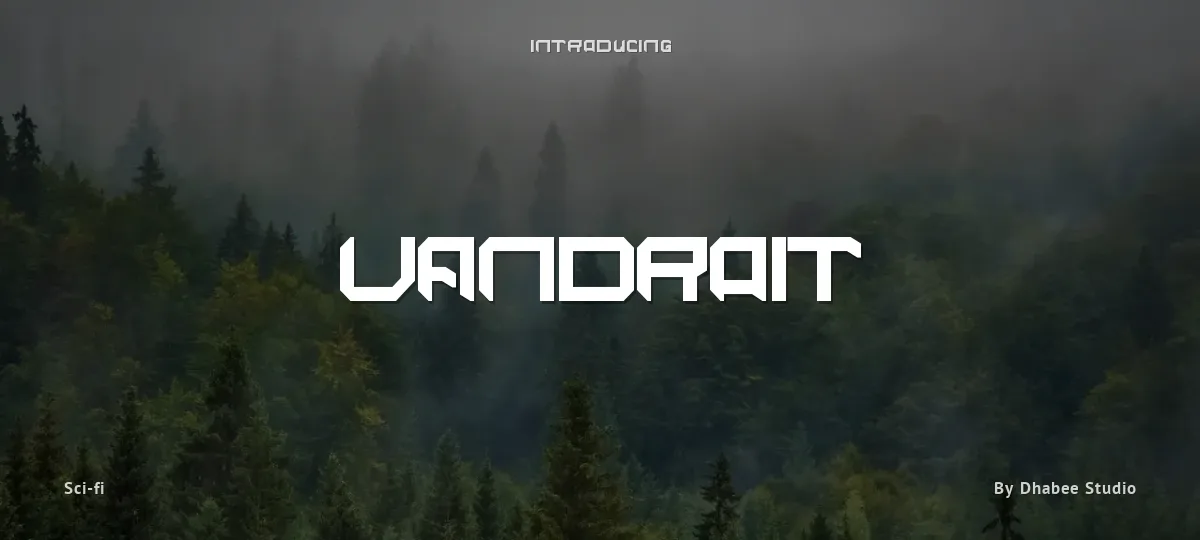 Vandroit font preview
