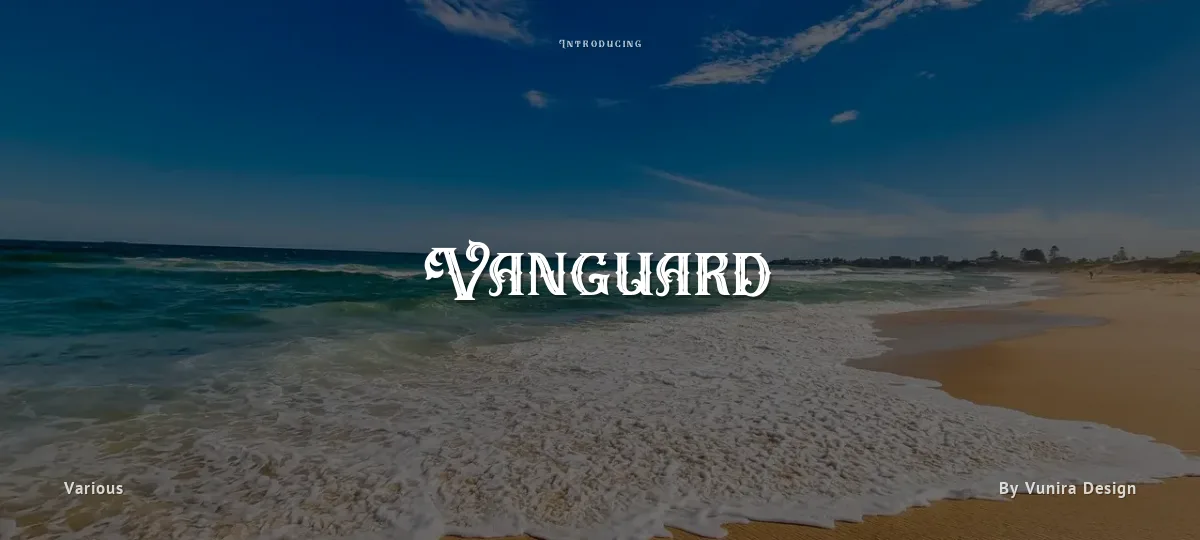 Vanguard font preview