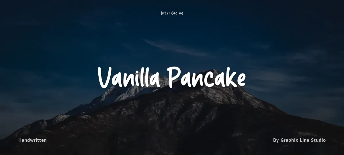 Vanilla Pancake font preview